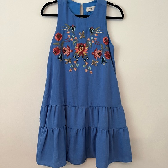 NWT Blue Sleeveless Babydoll Dress - Picture 1 of 10